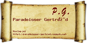 Paradeisser Gertrúd névjegykártya